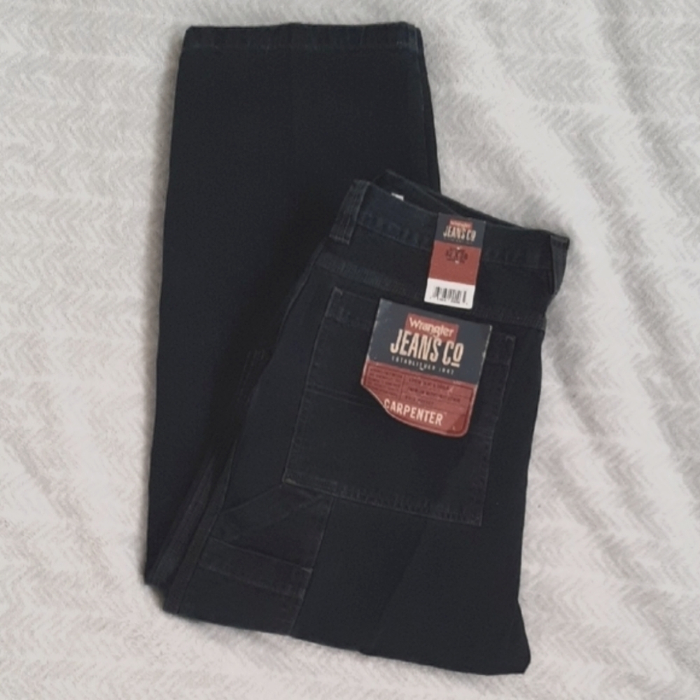 NEW! Wrangler Black Relaxed Denim Jeans